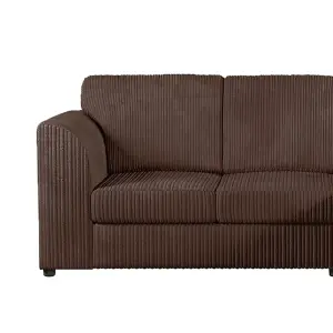 Luxor Chocolate Jumbo Cord 4 Seater Corner sofa Right Hand Facing - Full Back