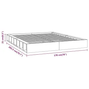 Berkfield Bed Frame without Mattress White 160x200 cm Solid Wood