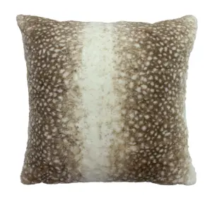 Paoletti Fawn Faux Fur Feather Rich Cushion