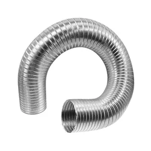 Aluminium Flexible Pipe Expandable Alloy Air Duct Tube Heat Resistant Hose (Length: 3 m / 10 ft, Diameter: 80 mm / 3.15 in)