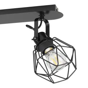 Smertrio Modern Matt Black 3 Light Spotlight