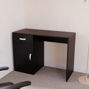 Vida Designs Hudson Black Computer Desk With 1 Drawer and Door