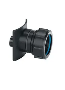 McAlpine BOSS82CAST-BL Black Mechanical Two Piece Cast Iron Soil Pipe Boss Connector to suit 22mm drill size