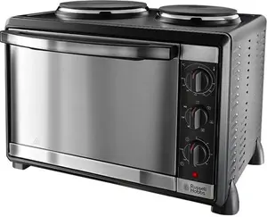 Russell Hobbs 22780 Mini Kitchen 1920W 30L Electric Multi-Cooker Oven With Twin Hotplates - Black | Robert Dyas