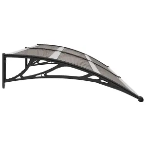 Berkfield Door Canopy Black 240x100 cm PC