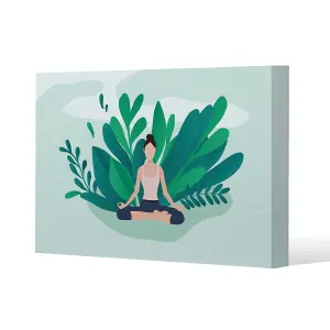 Woman Meditating (Canvas Print) / 61 x 91 x 4cm