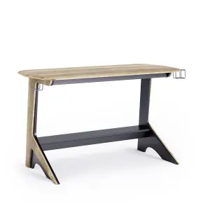 Jersey Writing Office Desk in Black / Oak