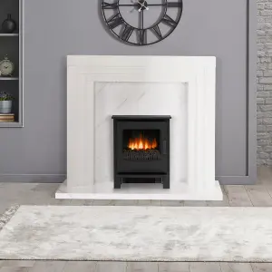 Focal Point Northolt White Medium-density fibreboard (MDF) Fireplace surround set