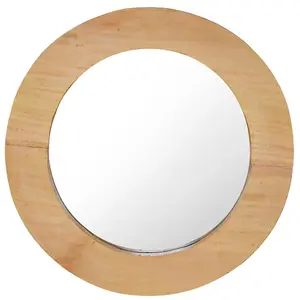 vidaXL Wall Mirror 40 cm Teak Round