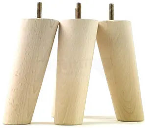 Angled Wood Furniture Feet 150mm High Raw Replacement Furniture Legs Set Of 4 Sofa Chairs Stools M8