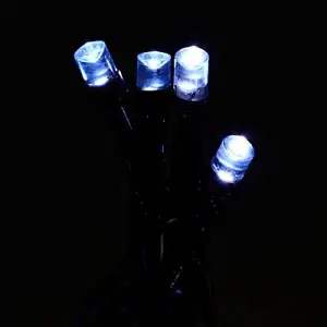 120 Ice white LED With timer String lights Green cable