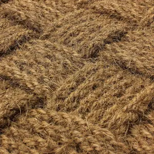 JVL Eco Friendly Woven Rope Coir Scraper Doormat 45x75cm