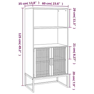 Berkfield Highboard 60x35x125 cm Engineered Wood