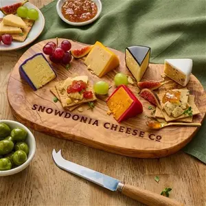 Olive Wood Serving Board Crackers For Cheese | Snowdonia Cheese Co