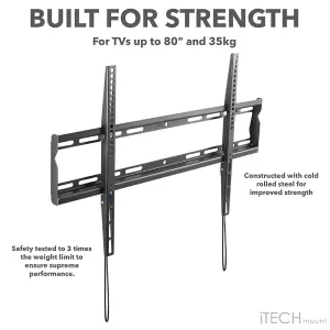 iTech Mount 37" - 80" Fixed TV Wall Mount Bracket