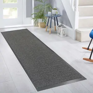 Non Slip Door Mat Runner Rugs Barrier Mat ( Grey, 120 x 180cm)