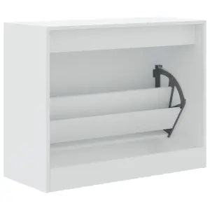 Berkfield Shoe Cabinet White 80x34x63 cm Engineered Wood