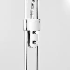 Luminosa Rome Floor Lamp Chrome, Opal Glass, G9