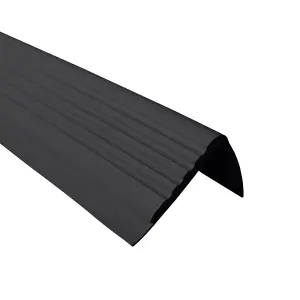 Anti non slip stair PVC nosing rubber angle step edge trim  PMW 90cm black