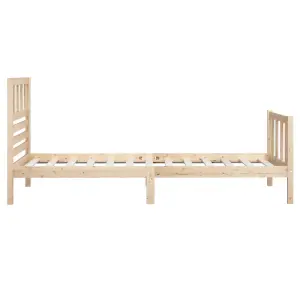 Berkfield Bed Frame Solid Wood 90x200 cm