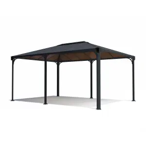 Palram - Canopia Martinique Grey Rectangular Gazebo, (W)4.93m (D)3.59m - Assembly required