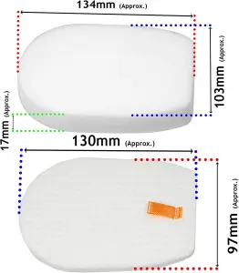 SPARES2GO Filters Kit compatible with Shark IZ102 IZ101 IZ162H IZ362H IZ440H IZ482H Vacuum Cleaner