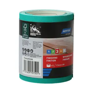 Norton 120 grit Green Sanding roll (L)5m (W)115mm