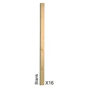 Pine Spindle Blank 41mm x 41mm x 900mm - 16 Pack UK Manufactured Traditional Products Ltd