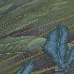 Exotic Jungle Textured Wallpaper Blue AS Creation 39647-1