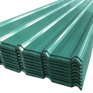 12 Pcs Wainscoting Panels for Wall & Roof Corrugated Metal Roof Panels Dark Green L 129 cm x W 45 cm x T 0.27 mm