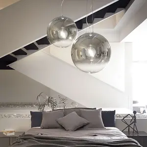 Luminosa Mapa 1 Light Globe Ceiling Pendant Chrome Shade