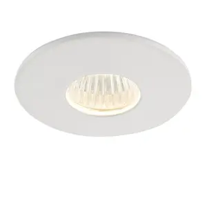 Luminosa Lalo Bathroom Recessed Downlight 3000K IP44 4W Matt White Paint