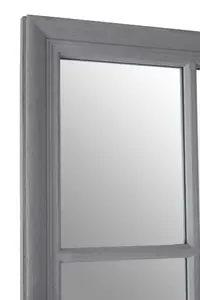 Interiors by Premier Hawthorne Grey Flat Wood Wall Mirror