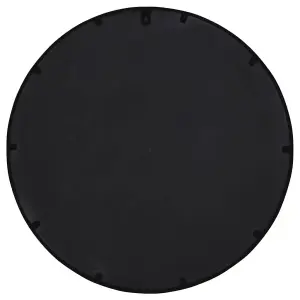 Berkfield Garden Mirror Black 40x4 cm Iron Round for Outdoor Use