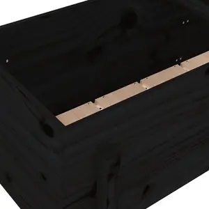 Berkfield Garden Raised Bed Black 121x50x57 cm Solid Wood Pine