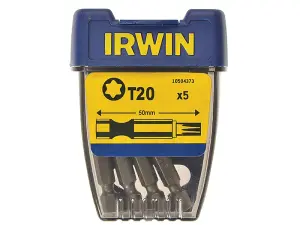 IRWIN TORX Power Insert Bits TX20 50mm (Pack 5)