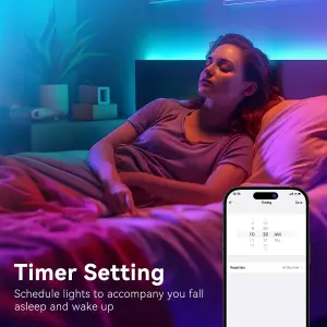 Aigostar 10m Smart LED Strip Lights with Remote Control, WiFi App Control Compatible with Alexa and Google Assistant