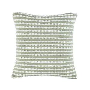 Stab Stitch 43x43cm Cushion with inner Sage Green