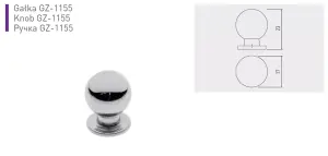 Chrome Kitchen Cupboard Knob Polished 17mmmm Door Drawer Furniture Pull Handle