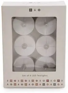 Candlelight Led Tealights Led Tea Light, Set Of 6