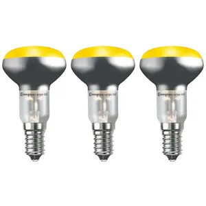 Crompton Lamps 25W R50 Reflector E14 Dimmable Yellow (3 Pack)