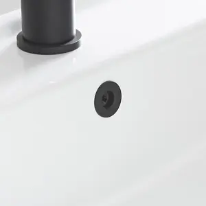 Nes Home Basin Overflow Ring Replacement Overflow Sink Hole Cover Black