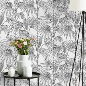 Julien MacDonald Honolulu Silver Tropical Wallpaper