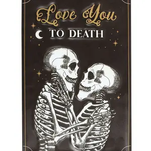 Something Different Love You To Death Hanging Sign Black/White/Gold (One Size)