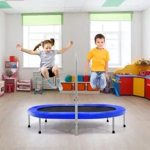 Costway Double Foldable Jumping Fitness Kids Trampoline Rebounder w/ Adjustable Handrail