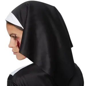 Scary Nun - Halloween fancy dress costume for women - black/white XXL