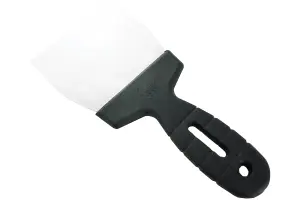 Toolty Filling Taping Spatula with Plastic Handle 100mm Stainless Steel for Plastering Rendering Finishing DIY