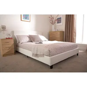 Morgana Upholstered Bed Frame White / Double (4'6)