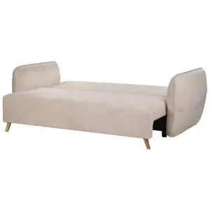 Sofa Bed VALLANES Cream Velvet