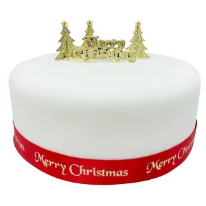 Anniversary House Christmas Cake Decorating Kit Gold (One Size)